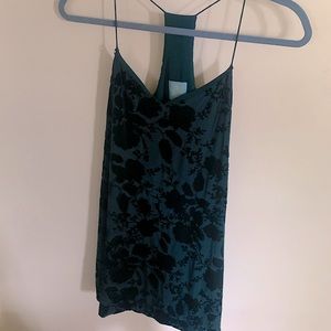 Green Velvet Patterned String Dress sz. 8p